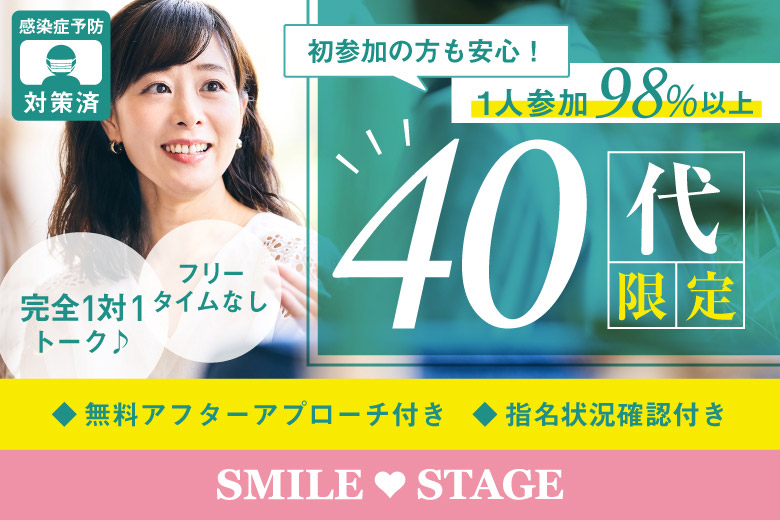 <開催人数突破>女性無料受付中！【40代限定編】岡山市婚活パーティー【感染症対策済み】